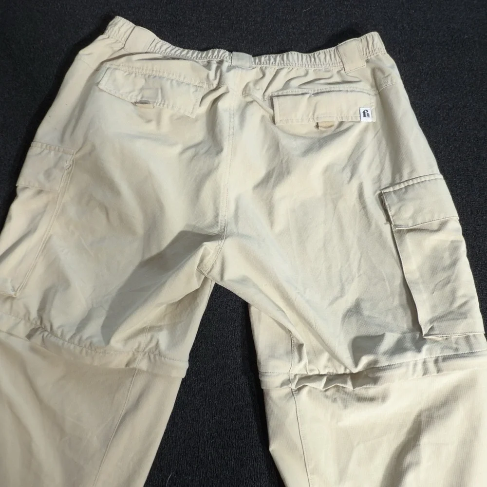 Fielder BONOBOS Stretch Convertible Cargo Pants Size XL Khaki Outdoor Ripstop